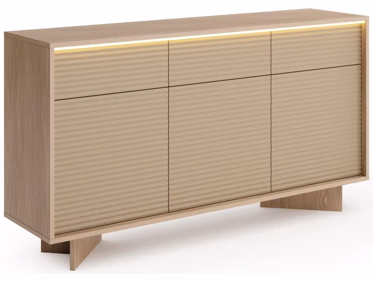Selsey Semi - Credenza, finitura effetto legno di quercia, 153 cm