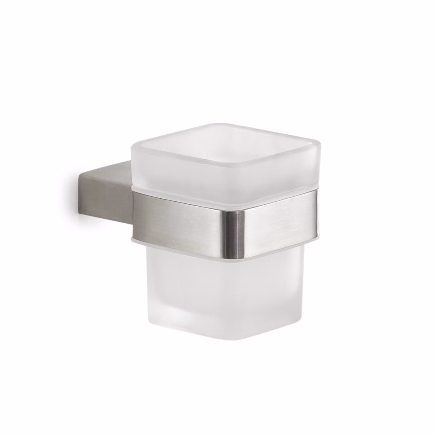 Portaspazzolini da muro in acciaio inox AISI 304 e Cromall A510 Gedy serie MAUI Satinato