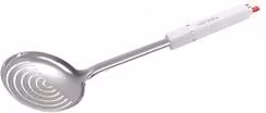 Schiumarola tonda in acciaio inox Pedrini, colore argento e bianco, L: 11,3 cm, H: 39,5 cm