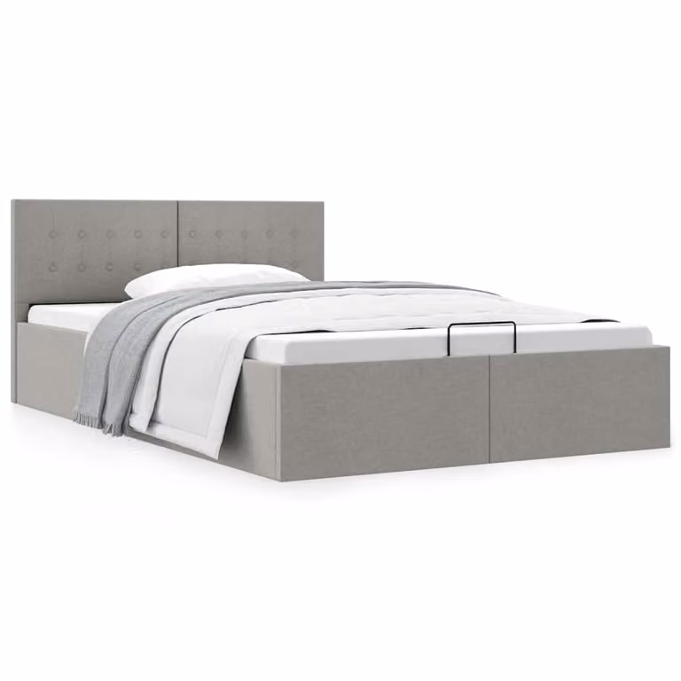 vidaXL Giroletto Idraulico Contenitore in Tessuto Grigio 140x200 cm
