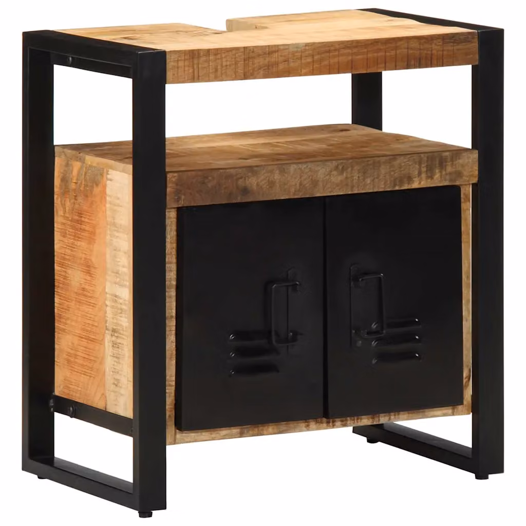 Mobile da bagno moderno vidaXL in legno di mango marrone L: 55 cm, P: 35 cm, H: 60 cm