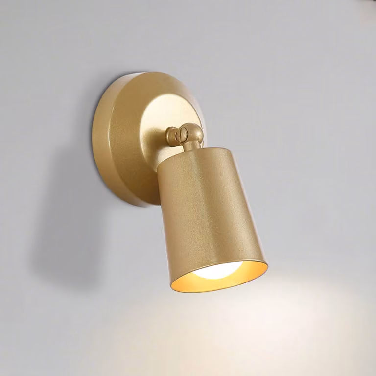 Searchlight Applique da parete a LED Cone, dimmerabile, Ottone / Oro, Soggiorno / Sala da pranzo, Metallo, Applique a LED
