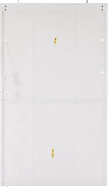 Vetrina Chicfurn per soggiorno con ante in vetro e illuminazione LED, in MDF bianco lucido, L: 100 cm, P: 35 cm, H: 170 cm