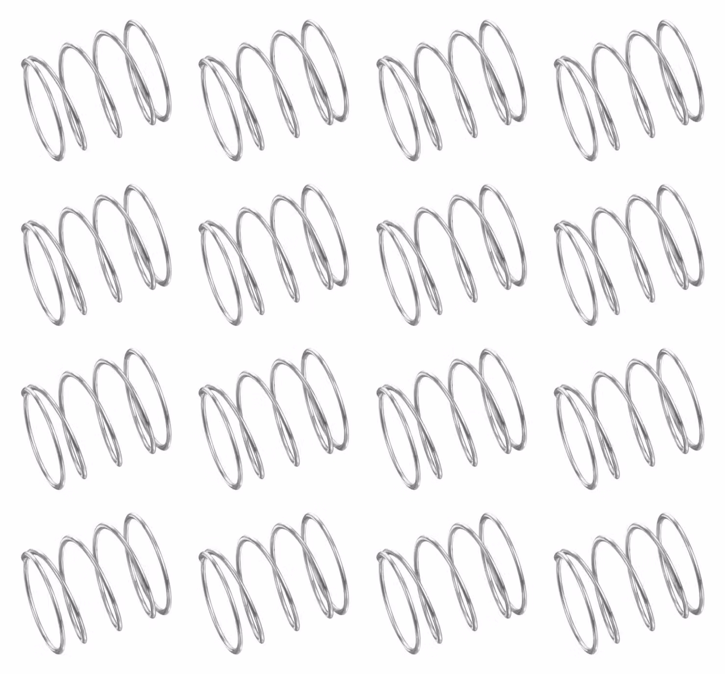Molle a compression, 50 pezzi, dimensioni 0,4x10x10 mm, acciaio inossidabile 304