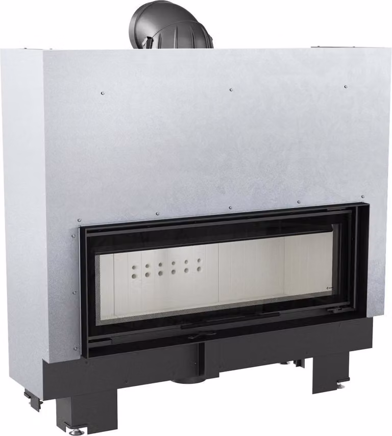 Inserto camino in acciaio KRATKI MB100 14 kW Ø 200 con porta scorrevole