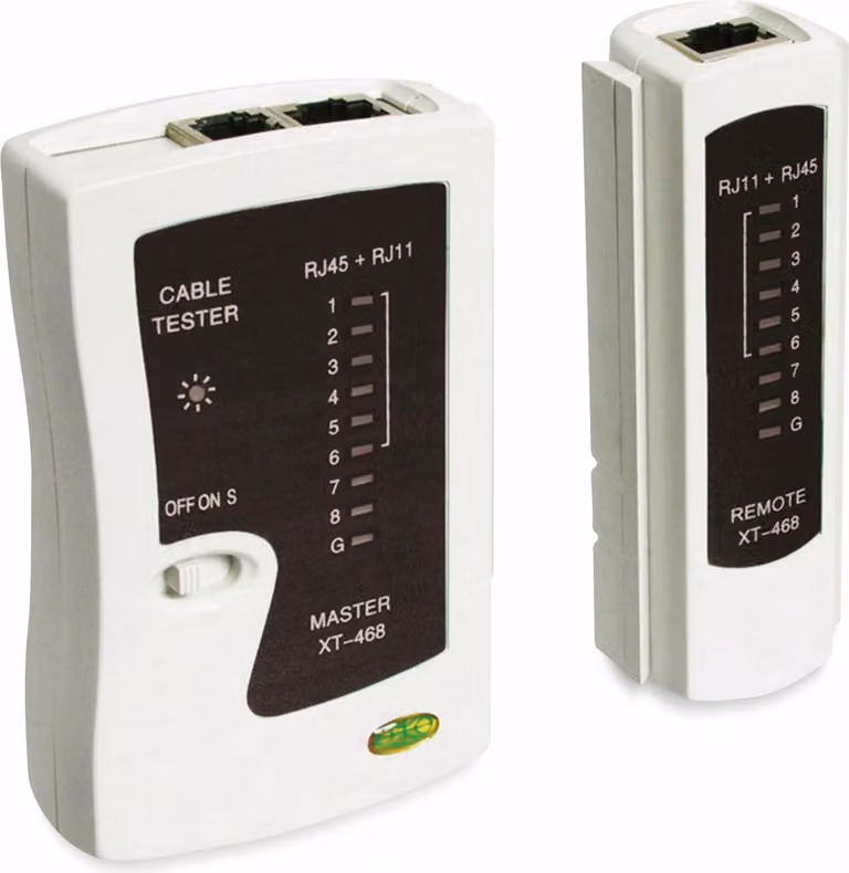 goobay Tester per cavi di rete CAT 5/6 bianco (confezione da 1)