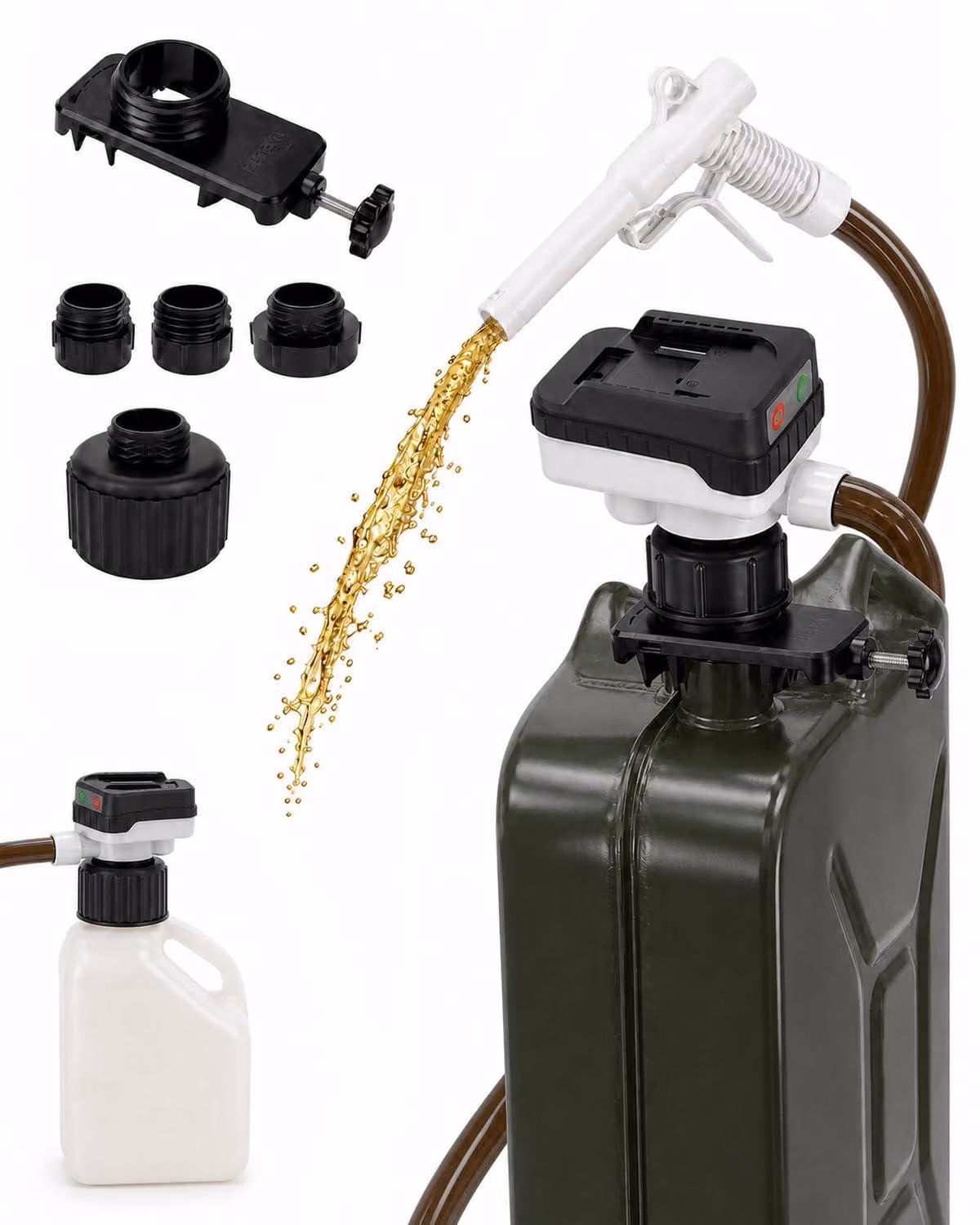 Pompa carburante wireless da 15 litri al minuto con tecnologia di arresto automatico