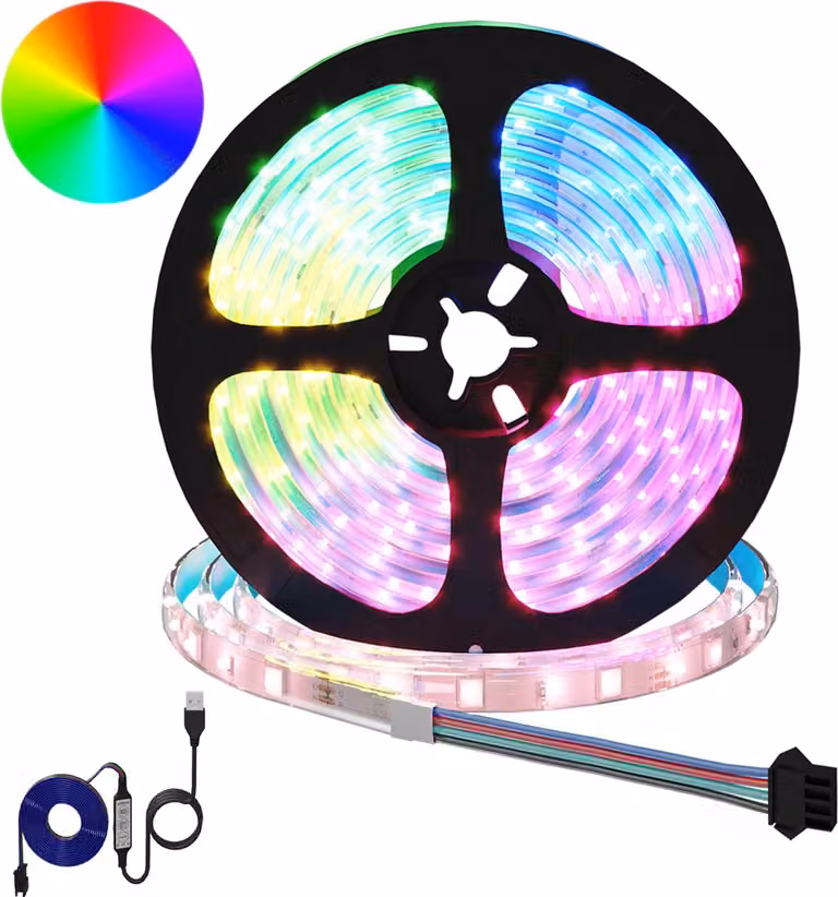 Striscia LED 2 pcs Nero e trasparente 5100 mm Rame e plastica