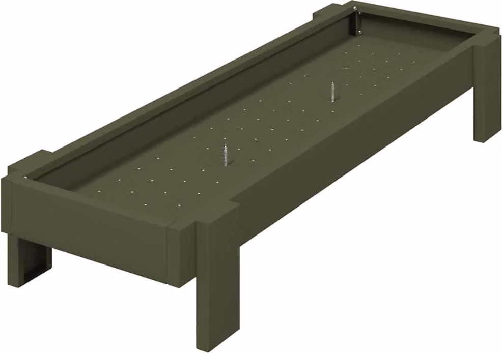 Mangiatoia per polli Verde oliva 80 x 28 x 13.5 cm