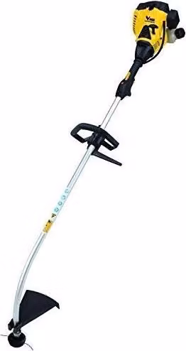 Decespugliatore Vigor VDE 25-C con Barra Curva in Alluminio da 25 mm, Motore a Benzina 2T da 25 cc e 0.6 kW, Colore Giallo con Testina a Fili in Nylon