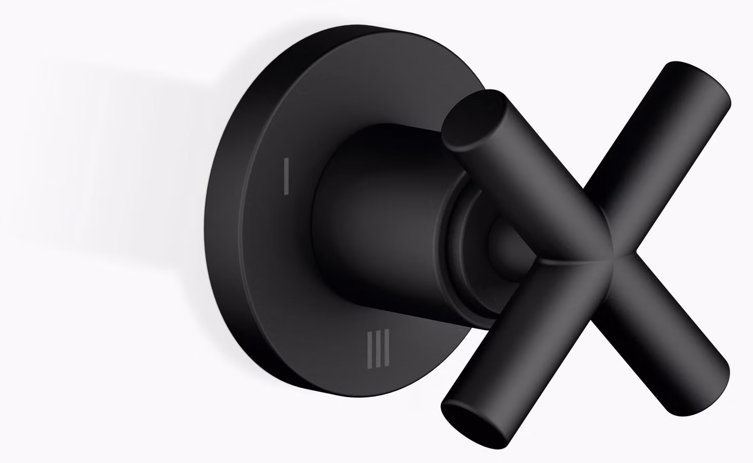 Dornbracht TARA Inverseur encastré trois voies, rosace ronde, Ø 60mm, 36210892-33, 36210892-33