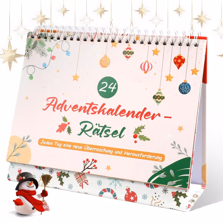 Calendario dell'Avvento con puzzle 2025, puzzle a tema "folletto", 24 giorni di divertimento con gli enigmi