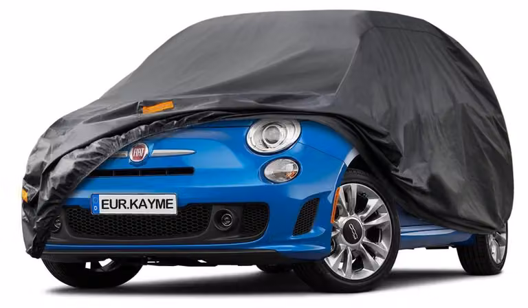 Copertura per auto, 7 strati, impermeabile e traspirante, per auto compatte fino a 360 cm, in polietilene nero