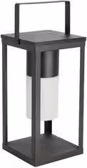 Lampada da tavolo solare Bizzotto QU Nero con 1 luce, protezione IP44, L/P/H: 17 x 17 x 38 cm