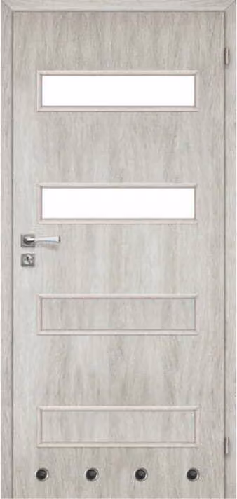 Porta interna destra rovere argento milano 70cm
