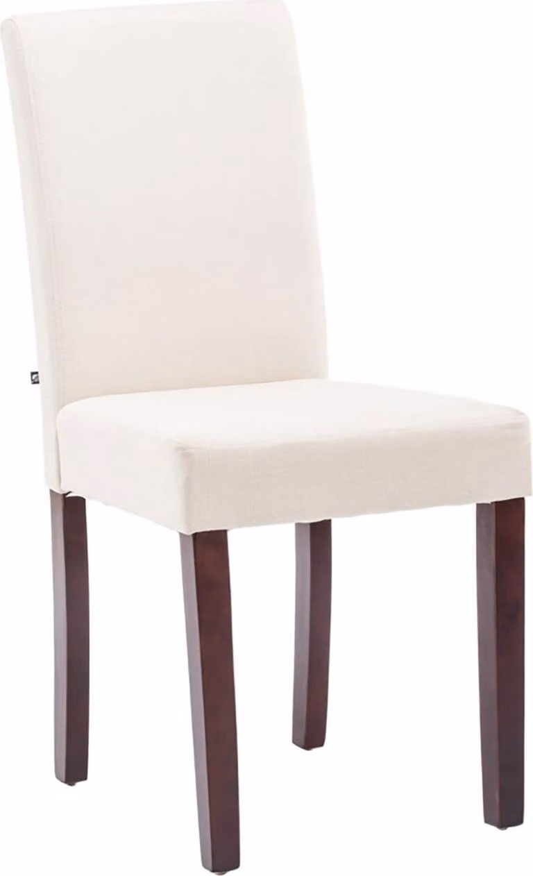 Sedia da pranzo - Sala da pranzo - Confortevole imbottitura in tessuto, design moderno | Colore: Crema | A favore del colore: Cappuccino