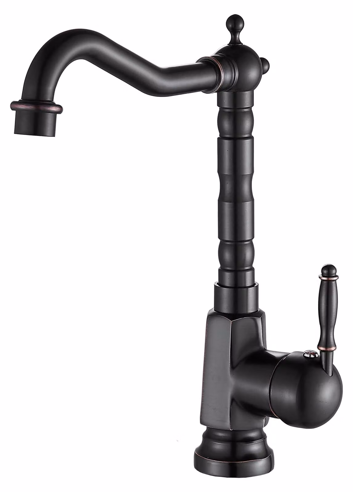 Miscelatore monocomando per cucina, con bocchetta girevole, finitura bronzo