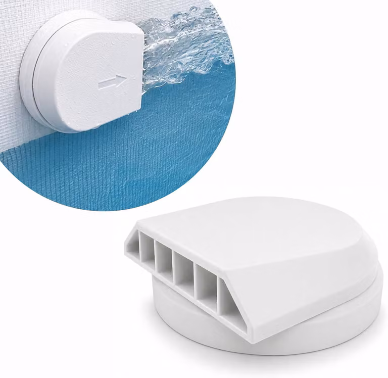 Ugello per piscina, bianco, con uscita da 82 mm, rotazione a 360°, per una migliore circolazione dell'acqua nella piscina