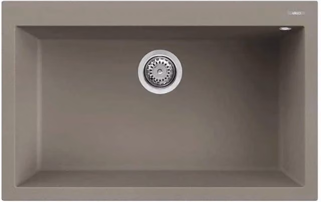 Lavello Elleci Incasso 1 vasca 79x50 Quadra 130 Keratek Plus Grigio Dove Grey LKQ13093
