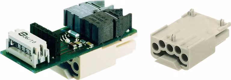 "Han Brid-bu-c + inserto presa 12 MBit/s opt.mod. (F) 6 pin 4/2 50V, 10A"