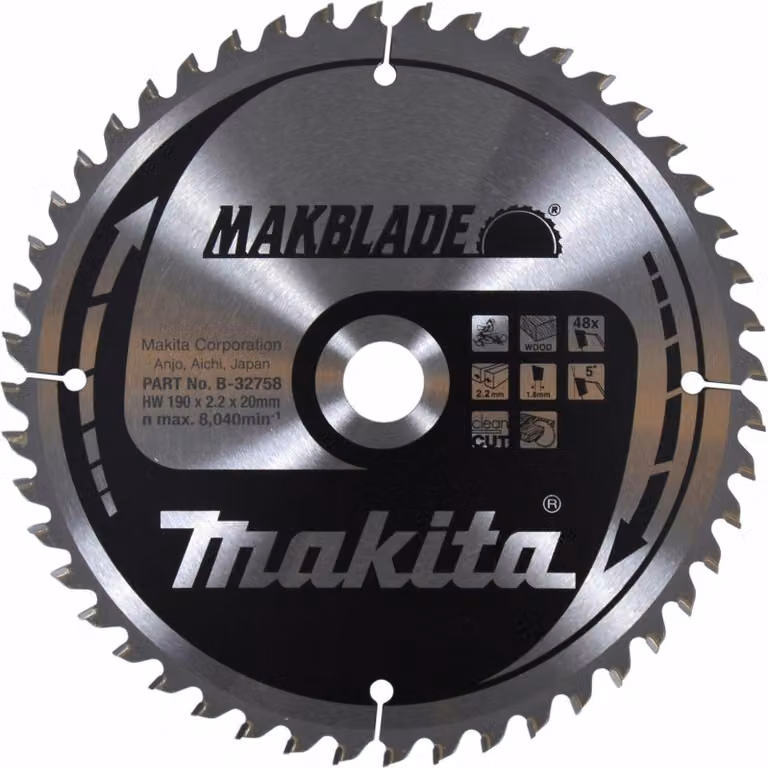 Makita Lama per sega 190X30X48Z Makblade Wood