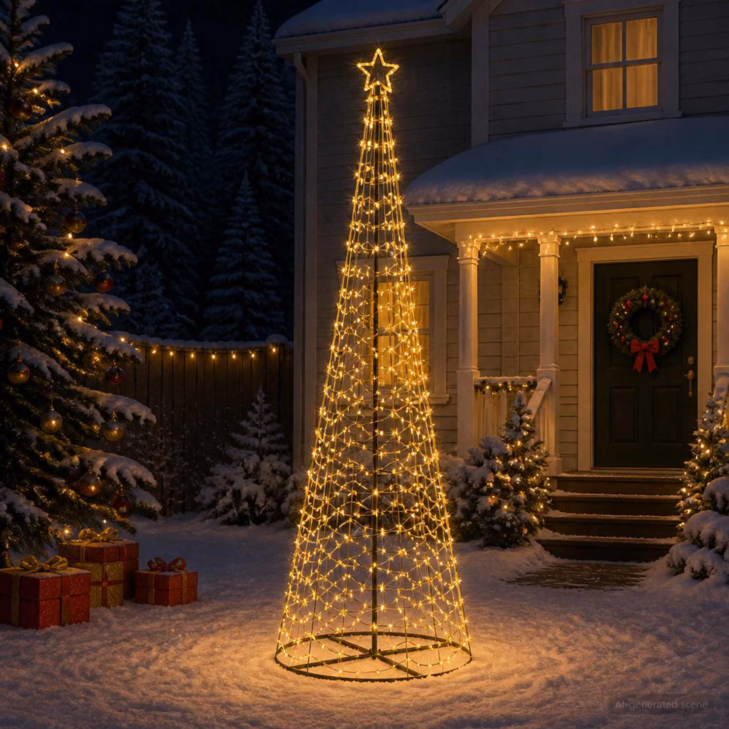 vidaXL Albero di Natale LED a spirale con base EKENAS 300 cm 475 LED
