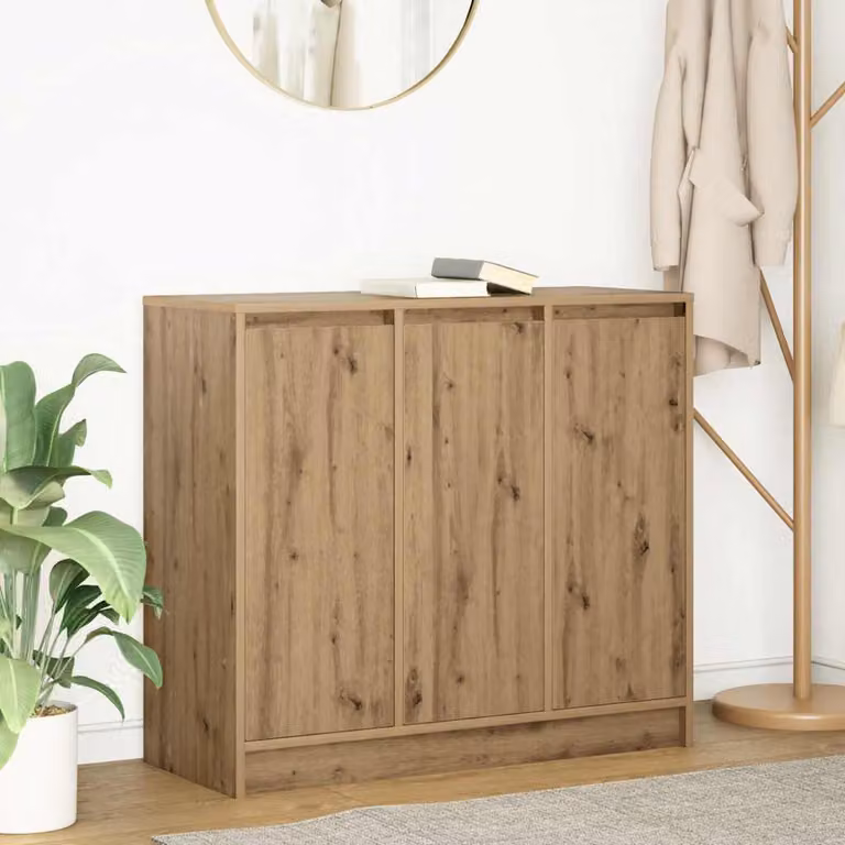 Credenza moderna vidaXL in legno marrone, sospesa a parete, L: 85 cm, P: 34 cm, H: 76 cm