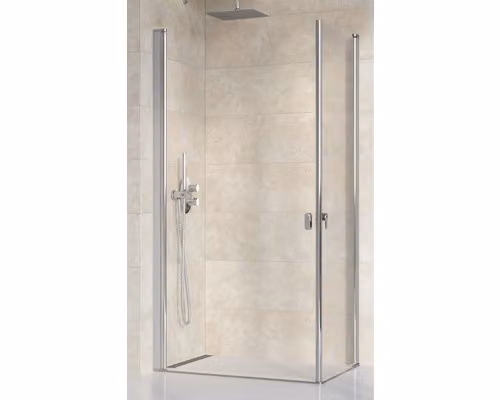 Un lato della cabina doccia Ravak Chrome CRV1-80 bright alu+Transparent 1QV40C01Z1