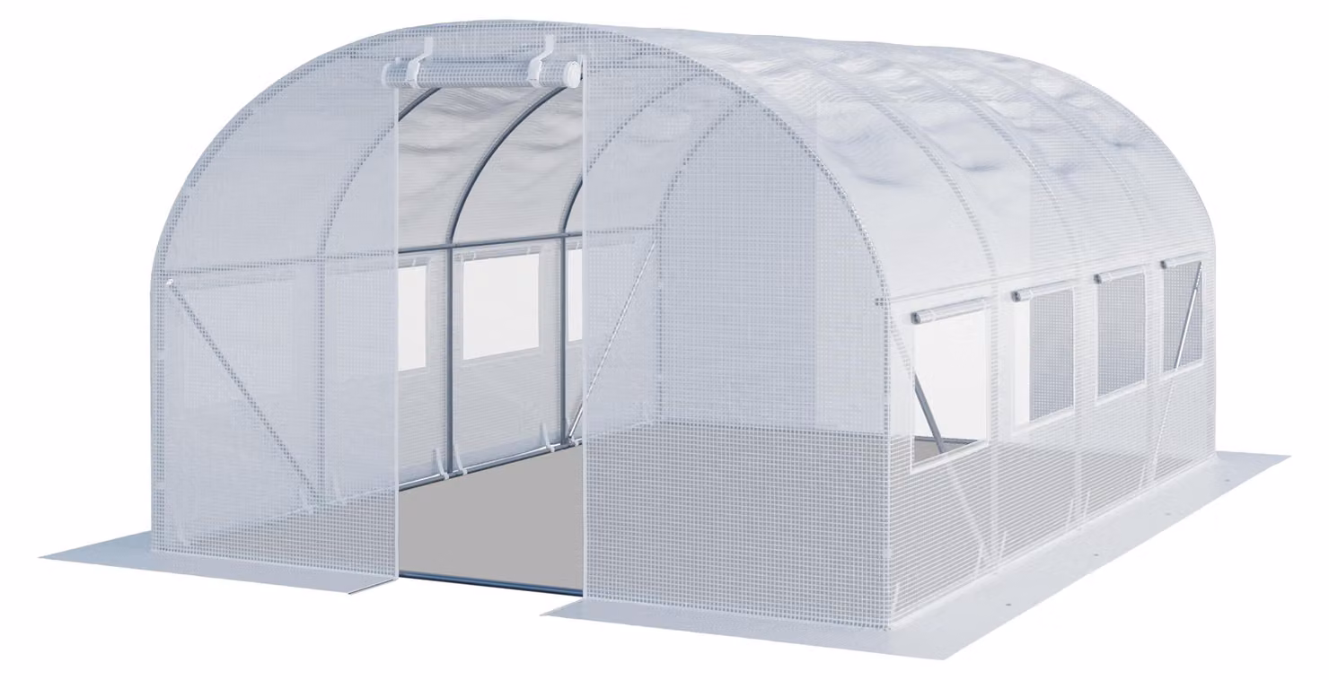 TOOLPORT Serra da Giardino tunnel Serra Orto stabile e robusto 3x4m - Telo PE 180g/m² bianco transparente