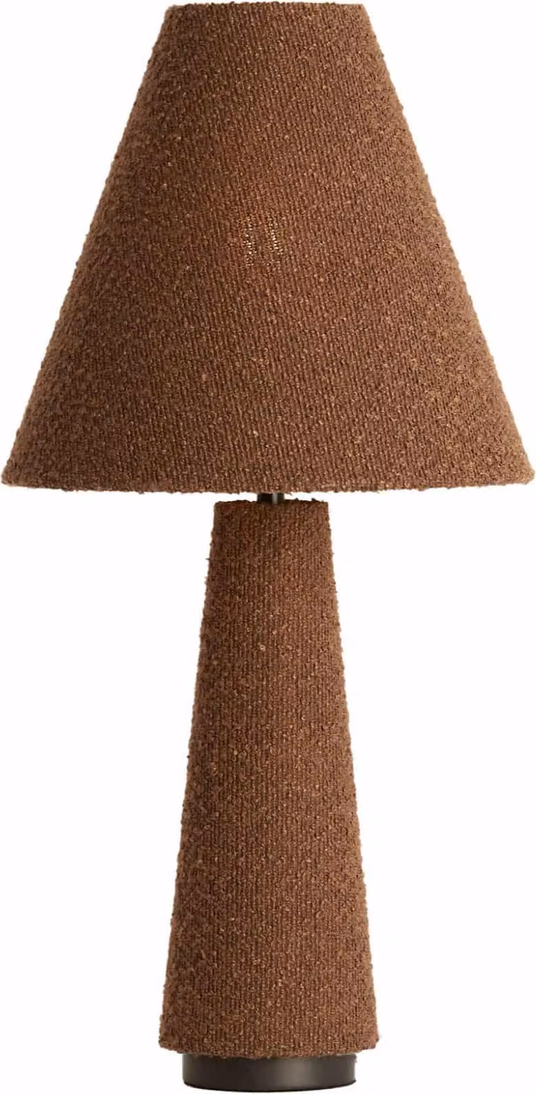Lampada da tavolo - marrone - Devia - tessile - lampada d'atmosfera - E27 - 1891561 - Light & Living