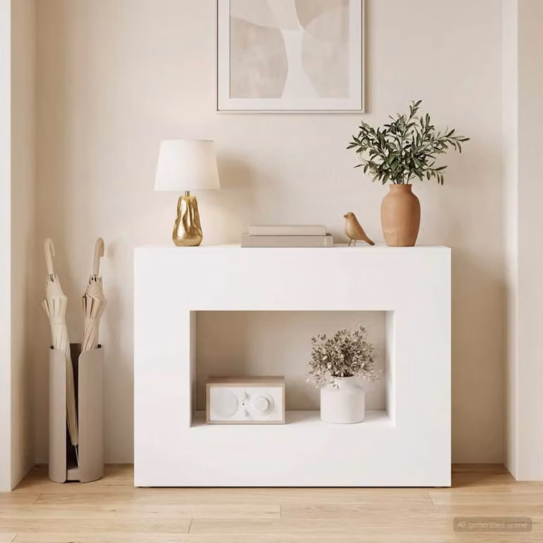 Console Table vidaXL Bianco in Legno MDF L/P/H: 101 x 29 x 74 cm