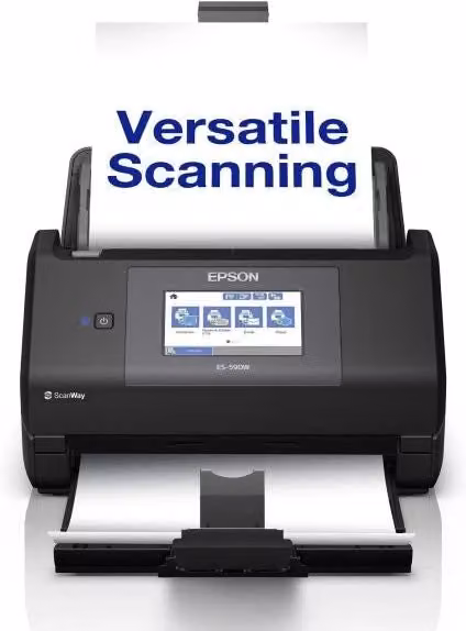 Scanner Epson WorkForce ES-590W Nero con connettività Wi-Fi e USB a caricamento foglio