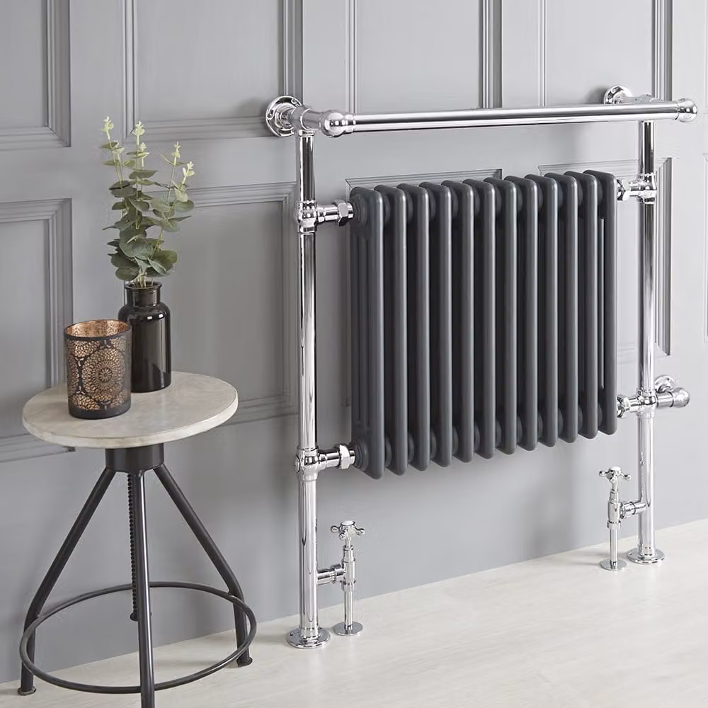 Scaldasalviette Misto Antracite Elizabeth 930x790mm - Termostato E Copricavi