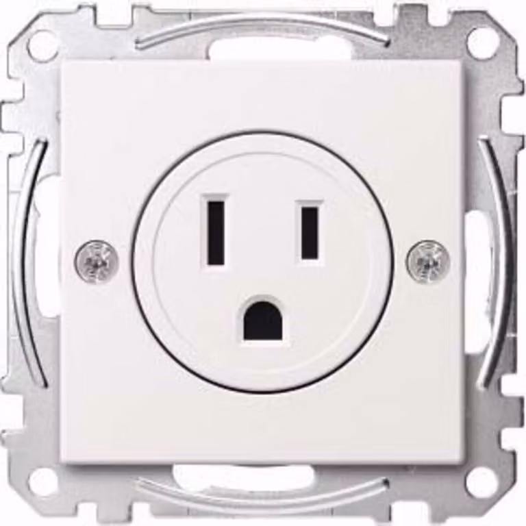 Adattatore per prese elettriche USA, 15 A, bianco polare, sistema M
