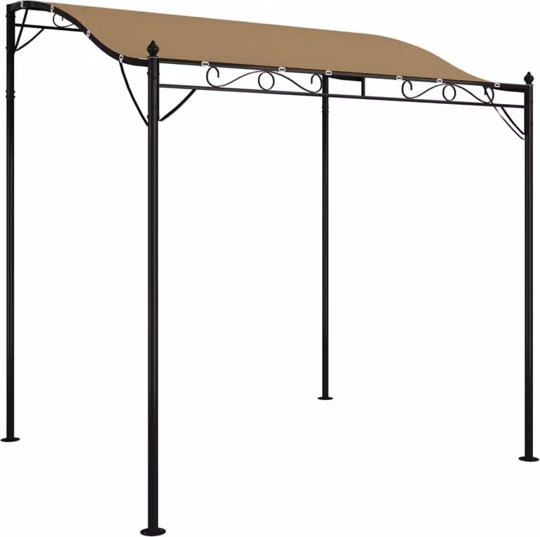 Tettoia Tortora 2x2,3 m 180 g/m² Tessuto e Acciaio