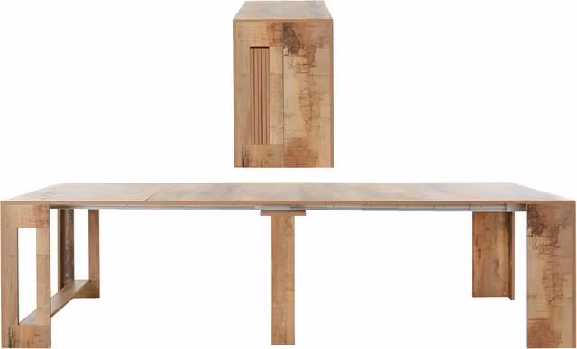 Consolle Allungabile 51/300x90x77 cm Pratika Pereira d'acero