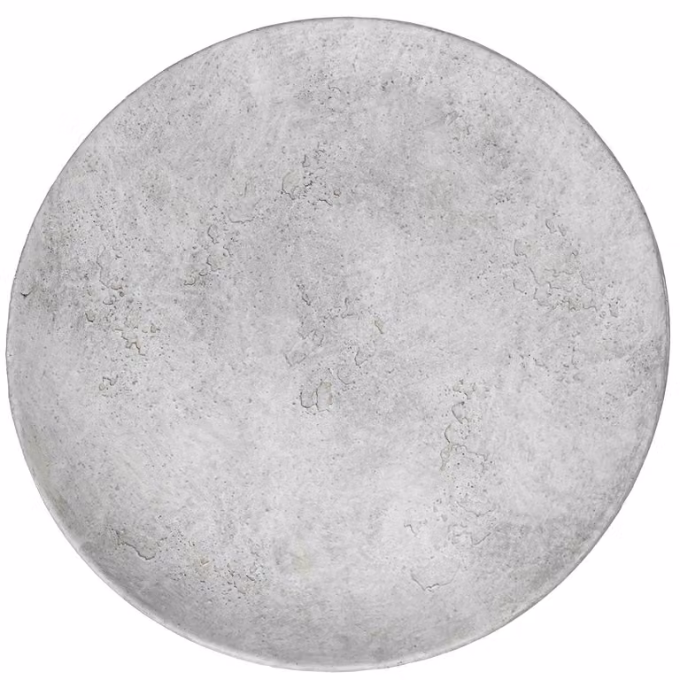 Tavolo rotondo in Vetroceramica, finitura bianco rustico, dimensioni 41x41x4 cm
