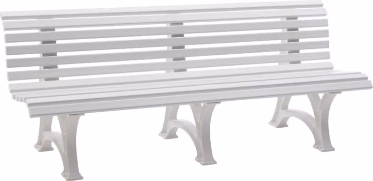 Panchina da giardino in plastica BORKUM 200 cm di BLOME, bianco