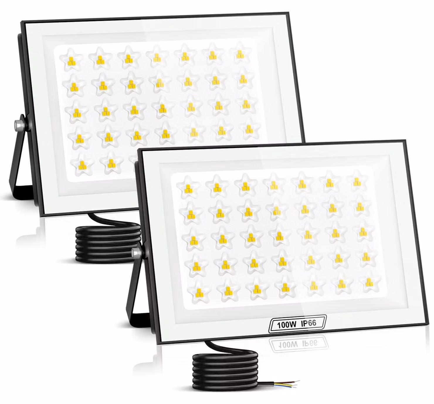 Fari a LED, 2 x 100W, 10.000 lumen, grado di protezione IP66, luce bianca fredda 6500K, per uso esterno