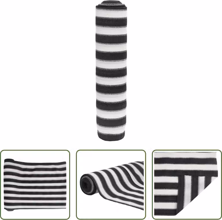 Il paravento Living Store antracite e bianco 2x10 m HDPE 75 g/m²