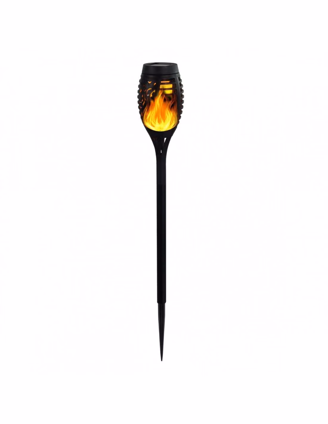 Velamp OLYMPIA, paletto solare da giardino 51 cm con effetto fiamma, luce LED a energia solare