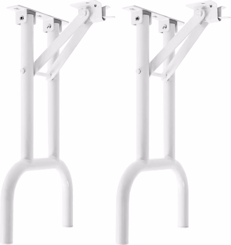 Natural Goods Berlin 2x telaio per tenda da birra in metallo nero per set di tenda da birra pieghevole - gambe per tavolo, gambe per panca da birra, set di panca da birra per esterni - telaio per panca 43 cm x 23 cm, bianco