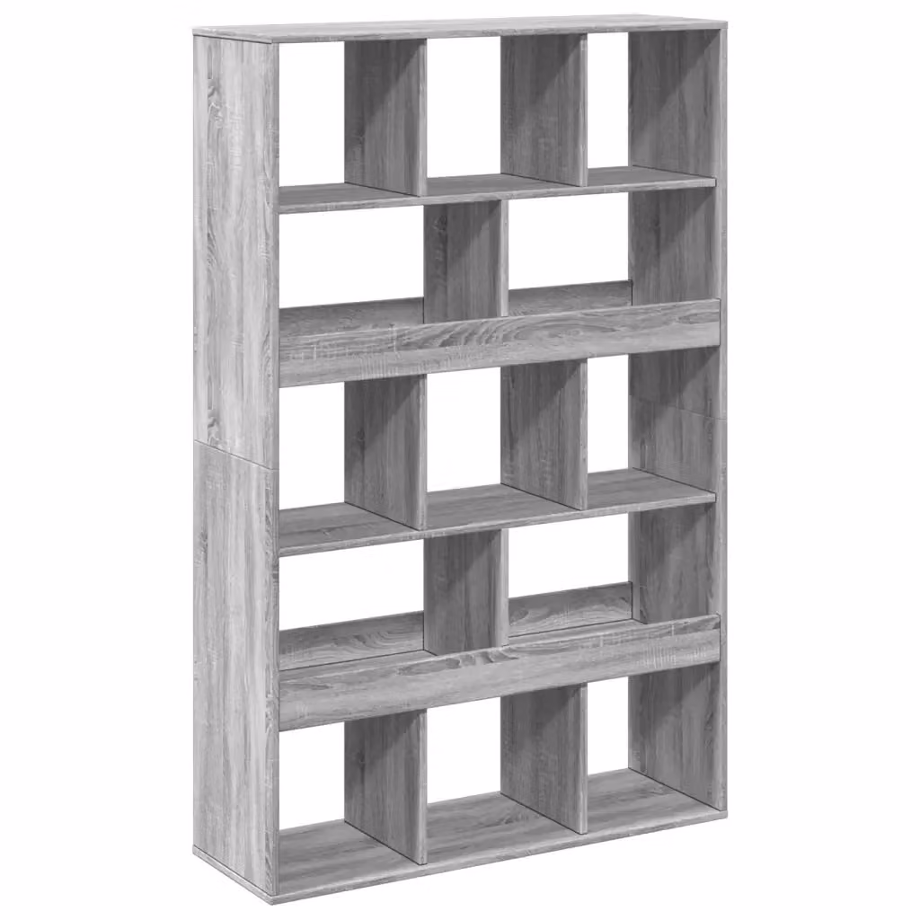 Libreria vidaXL Grigio Opaco in MDF da appendere al muro L: 100 cm, P: 33 cm, H: 156,5 cm – 2