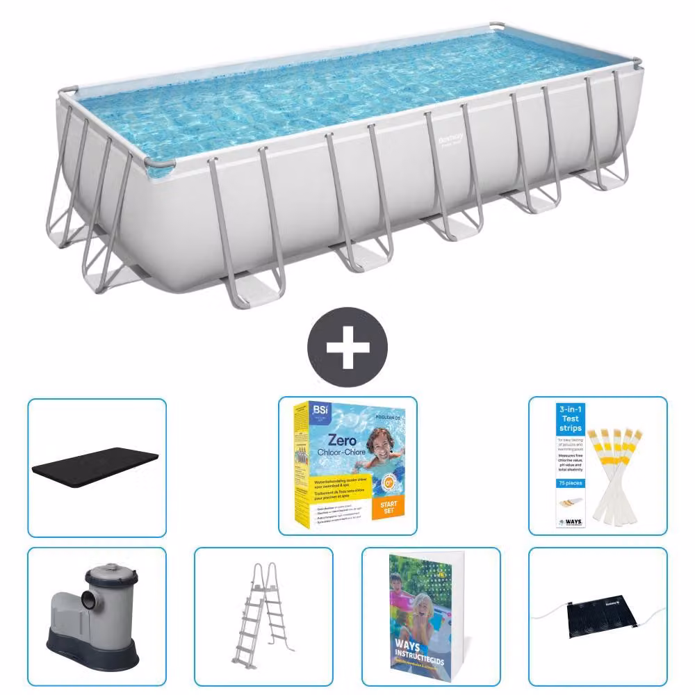 Bestway Power Steel, piscina rettangolare - 640x274x132 cm - 6 pezzi, modello S582