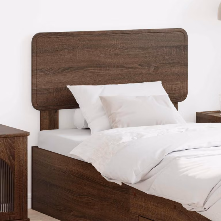 Testiera per letto vidaXL in legno ingegnerizzato rovere marrone con design minimalista