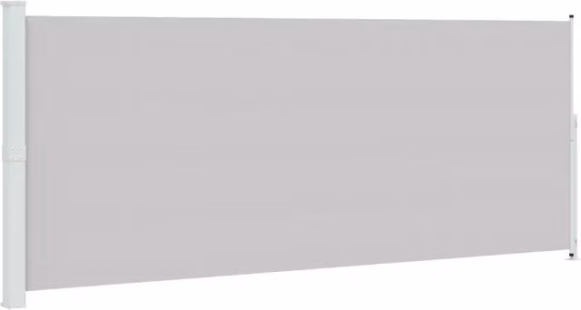 Tenda laterale retrattile per patio in poliestere e acciaio, colore grigio, L: 500 cm, H: 200 cm