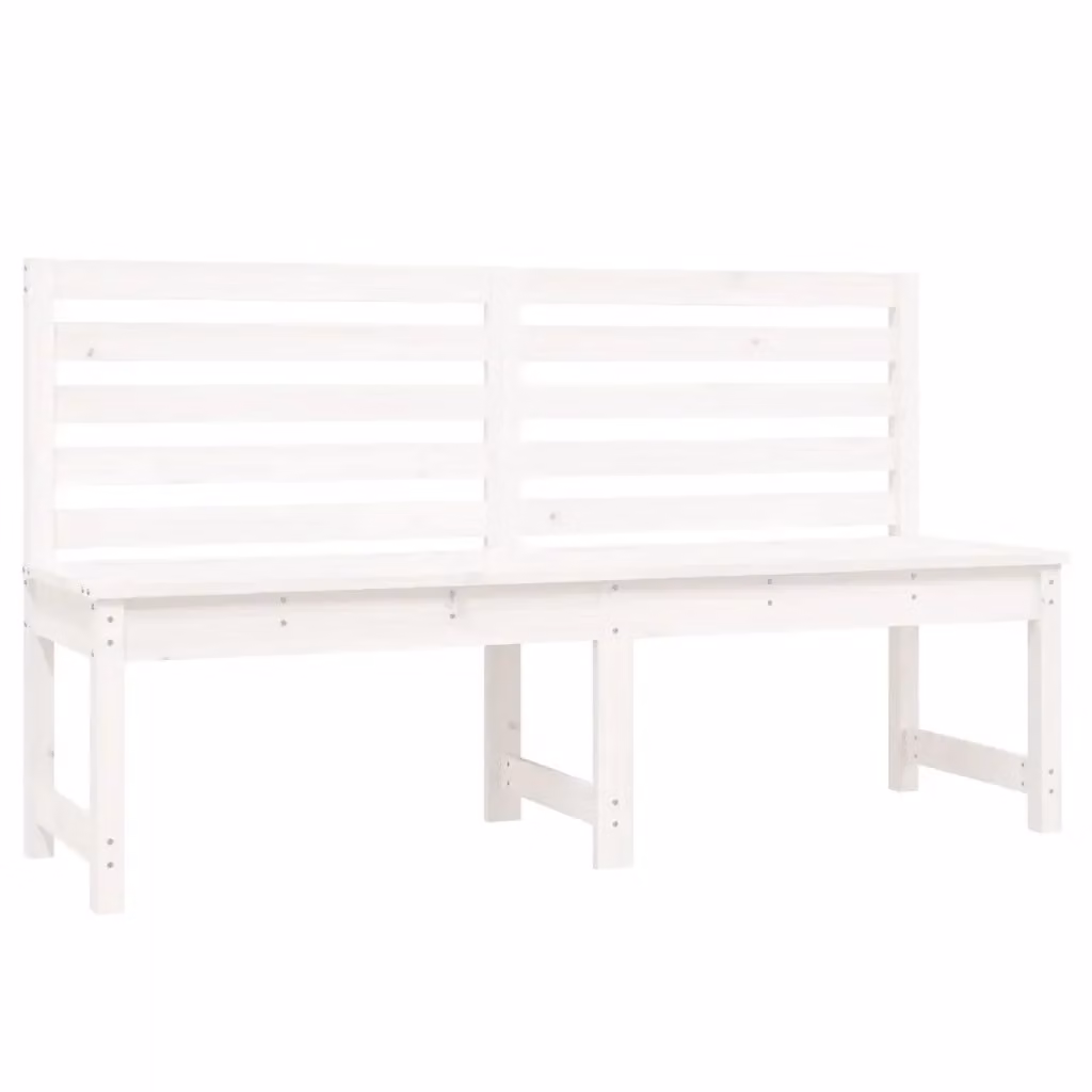 Panca da giardino VIDAXL in legno di pino laccato bianco stile rustico L: 157,5 cm, P: 45,0 cm, H: 91,5 cm – 2