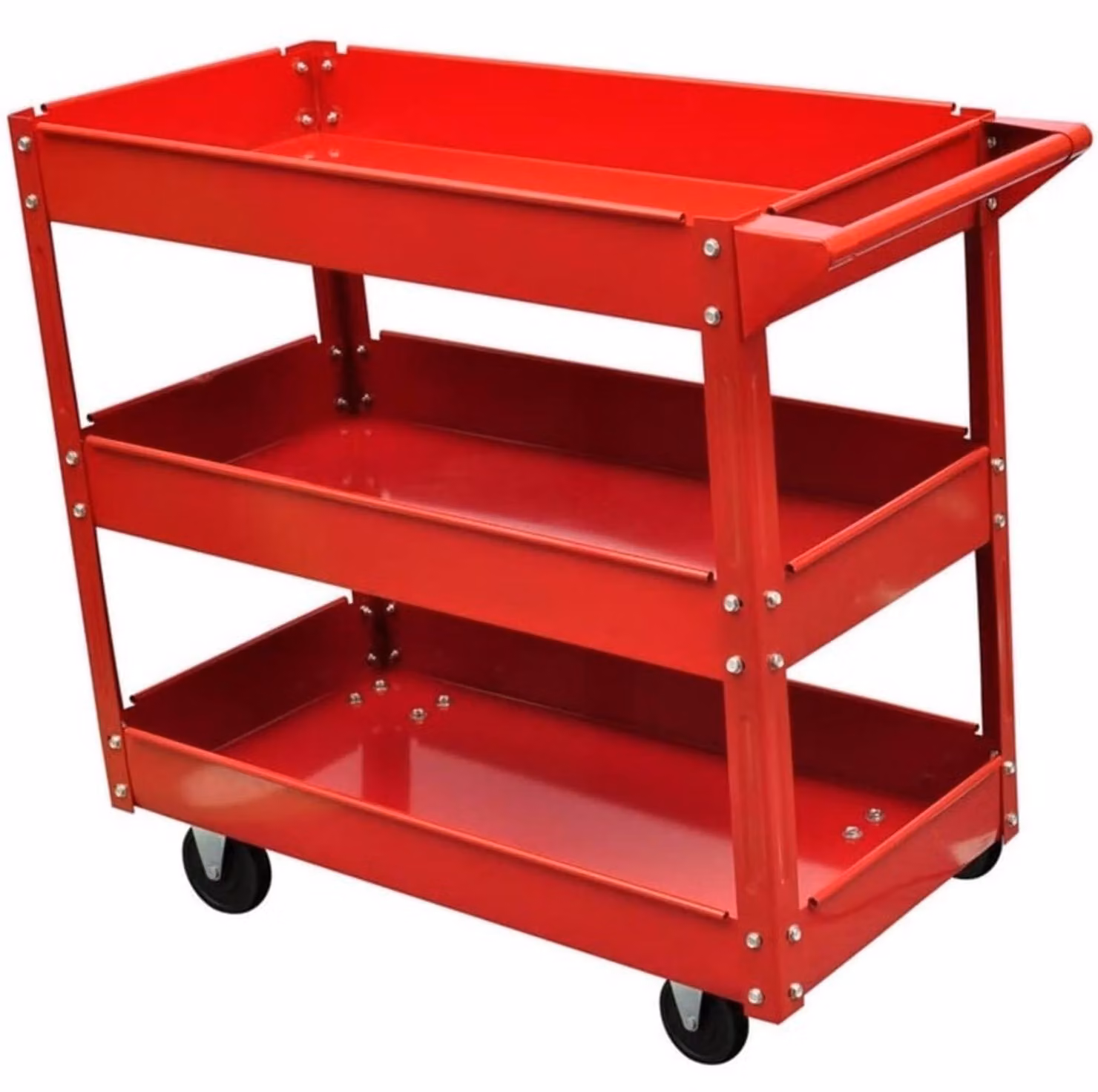 Carrello portattrezzi a 3 ripiani - Capacità di carico: 100 kg - Acciaio verniciato - 4 ruote