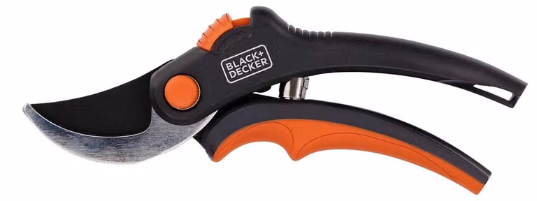 BLACK+DECKER Cesoie da giardino Lame in acciaio temprato - 13 MM - Nero/Arancione