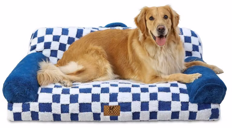 Cuccia ortopedica per gatti, 104x69 cm, lavabile. Divano per cani, adatto a cani di grossa taglia, colore blu